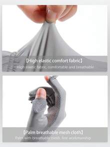 1 đôi găng tay nữ không ngón, nhẹ, chống tia UV, chất liệu lưới thoáng khí, thích hợp cho lái xe và sử dụng màn hình cảm ứng, mùa xuân/hè. - A - Xem 9