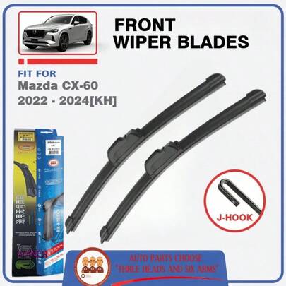 Windshield Wiper Blades For CX-60 KH 2022 2023 2024 Models, J-Hook & U-Hook Arm Wiper Accessories