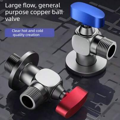 Van góc bằng đồng chịu lực cao, van bi lưu lượng cao 1/2 NPT cho vòi bếp, van khóa cao cấp cho bồn rửa phòng tắm