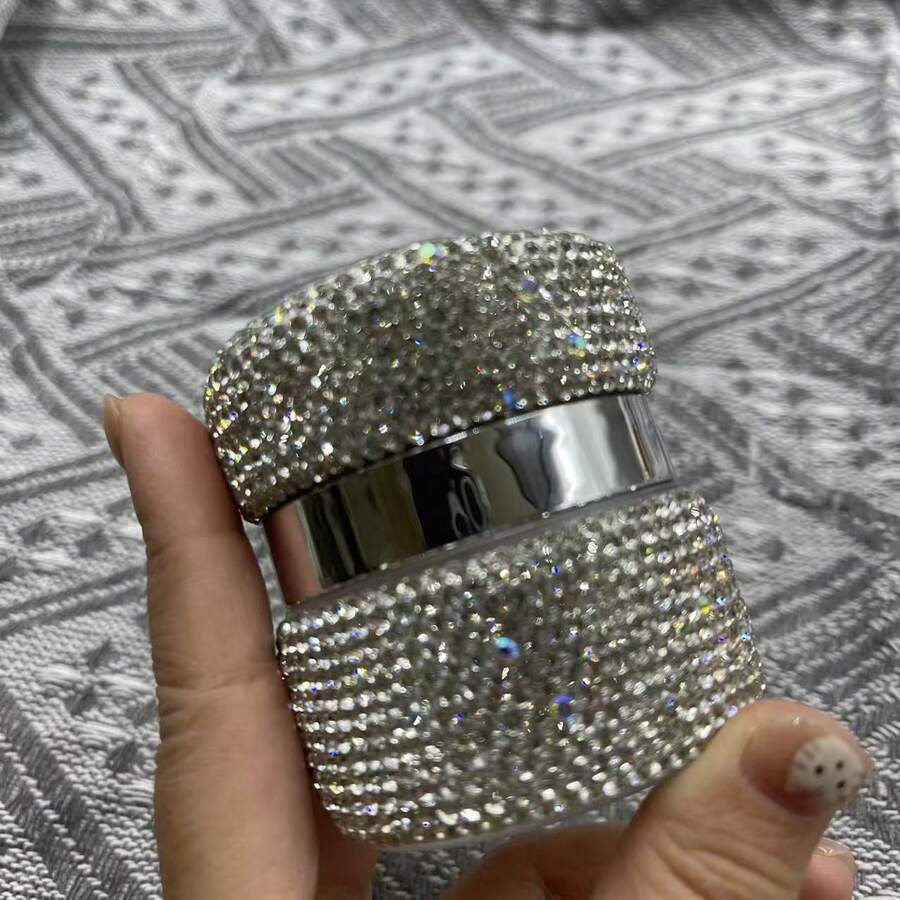 Rhinestone Face Cream Refill Bottle, Eye Cream Jar Refill Case, Cosmetics Sample Empty Bottles, Travel Portable Set Light Luxury New
