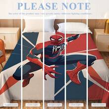 Marvel This Is A Spiderman-Themed Flannel Blanket, Featuring A Modern Animated Style Red And Blue Costume, With A White Line-Drawn Spider Logo On The Chest, Presenting A Modern And Visually Striking Look. The Character's Colors Stand Out For Easy Identification, And It Has The Features Of Being Decorative, Warm, And Soft, Suitable For Use As A Sofa Throw, Nap Blanket, Or Bed Decoration. - Multicolor - View 8