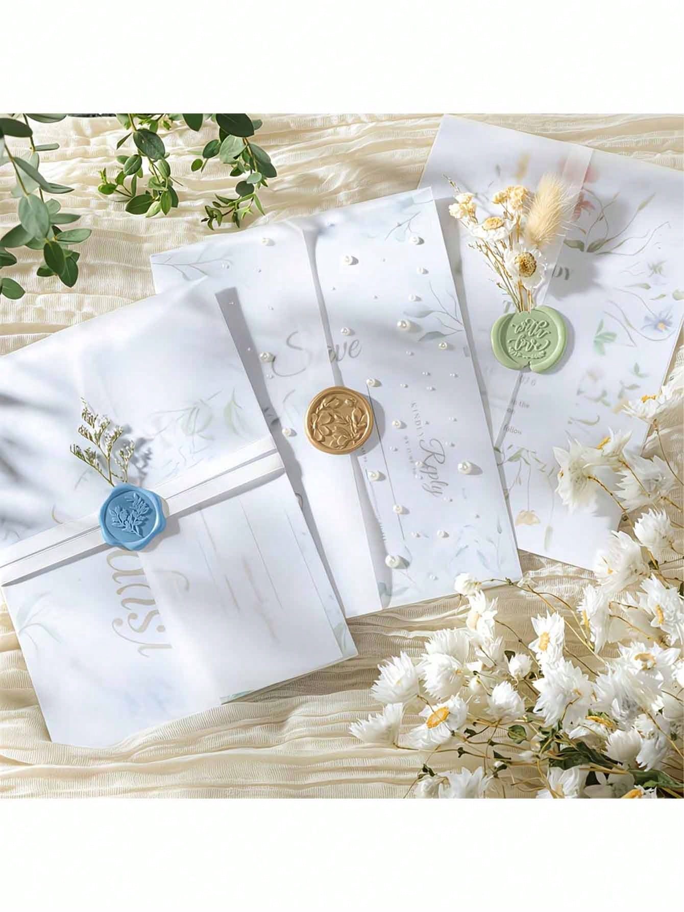 10 pieces / 30 pieces wedding invitation cards on...