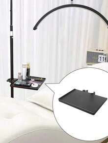 yelix A Set Of Eyelash Storage Tray, Multifunctional Adjustable Phone Holder And Tray Eyelash Extension Auxiliary Tools Lash Tools Organizer False Lashes Tech Supplies - Black - View 1