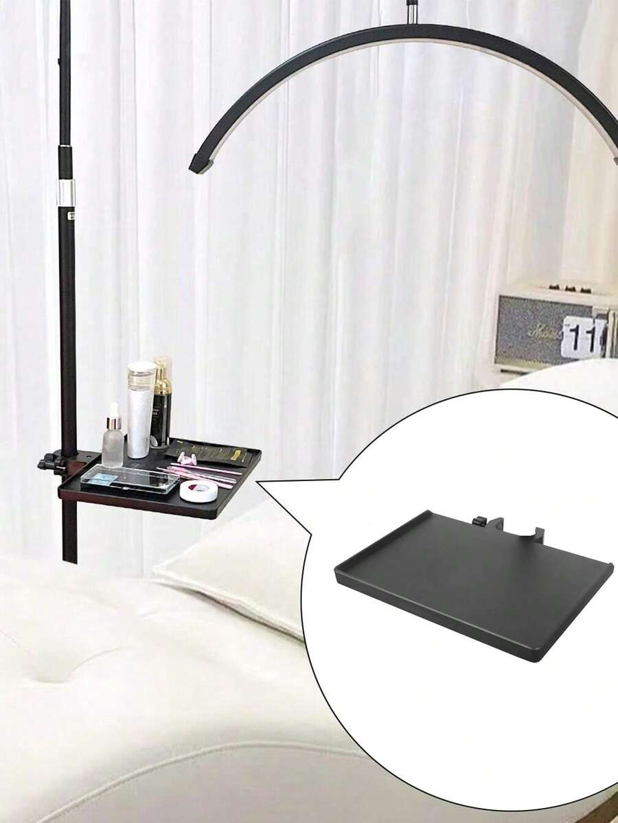 yelix A Set Of Eyelash Storage Tray, Multifunctional Adjustable Phone Holder And Tray Eyelash Extension Auxiliary Tools Lash Tools Organizer False Lashes Tech Supplies - Black - View 1