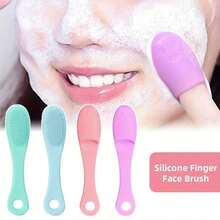 1pc Manual Thumb Facial Brush, Blackhead Nose Wing Pore Cleansing Brush, Silicone Hair Washing Brush, Nose Brush For Removing Blackheads, Massage Brush For Bathing And Face Washing - Multicolor - View 2