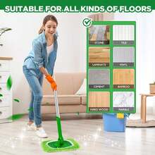 Microfiber Spray Mop Replacement Heads For Wet/Dry Mops Flat Replacement Heads For Floor Cleaning And Scrubbing Microfiber Pros Reusable Mop Pads# Cleaning Tool - Multicolor - View 4