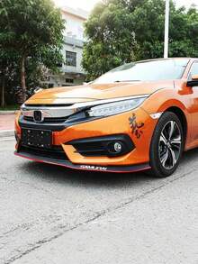 98.42 Inch Universal Carbon Fiber Texture Rubber Bumper Guard, Anti-Scratch Anti-Collision, Self-Adhesive Easy Installation, Suitable For Front Lip, Side Skirt, Rear Diffuser, Applicable To Sedans, SUVs, Sports Cars - Front Lip Bumper Strip - View 4