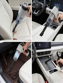 Aspiradora inalámbrica de mano 3 en 1 para coche con succión potente, mini aspiradora con batería recargable de 2400mAh, aspiradora portátil para escritorio, hogar y oficina, limpieza de polvo, aspiradora portátil para coche, sofá, pelo de mascotas - 107 - Ver 8