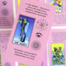 1 Set Pink Learning Tarot Card Game, 78pcs Tabletop Game Cards Suitable For Easter, Halloween, Music Festival, Birthday Party - View 3