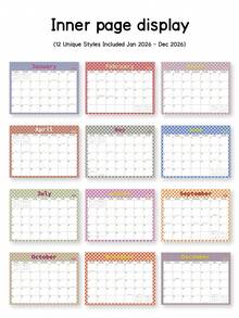 2027 磁性日曆，2026年7月至2027年6月月度冰箱規劃表，附大尺寸可書寫格線，適用於備忘錄、餐點規劃、預約、待辦清單，居家辦公室裝飾、返校用品、辦公用品、桌面配件 - 多色 - 查看 10