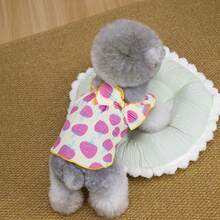 新款宠物衬衫，狗狗喇叭袖衣服，狗狗连衣裙，猫咪碎花衬衫（春夏新款），兔子连衣裙，动物背带衬衫，猫咪衣服（春夏新款），小型动物衣服，波点时尚背带连衣裙，褶皱连衣裙 - 黃色 - 查看 12