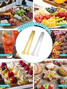 1/5/10个装不锈钢心形糖夹，厨房烹饪夹，糖果甜点夹，派对餐具，婚礼餐具 - - - 查看 8