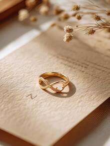 Nhẫn khắc tên vô cực theo yêu cầu, quà tặng xuyên biên giới nhân Ngày của Mẹ, Ngày Valentine, Sinh nhật, Kỷ niệm, Bạn bè, Tốt nghiệp, Giáng sinh, Quà tặng gia đình cao cấp - phong cách 1 - Xem 7