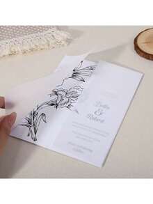 10pcs Blank Wedding Envelope Covers, Transparent Paper Invitation Envelope Liners, Ideal For Wedding Invitations, Cards, Envelopes, Parties - Multiple Styles - View 1