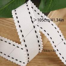 Double-Sided Wavy Edged Dotted Grooved Ribbon, DIY Hair Accessories, Flower Packaging, Clothing, Hat, Bow Decoration - Multicolor - View 5