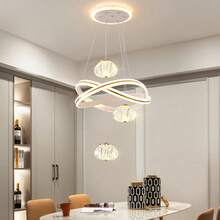 Modern Acrylic Ceiling Light Fixture, Suitable For Bedroom, Living Room, Dining Room And Other Environments - White - View 7