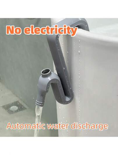1pc Overflow Pipe Bucket Hose Holder, Rainwater Collection And Overflow Pipe Solution - Self-Suction Siphon Hose Kit, Effortless Automatic Drainagend Filling - Emergency Flood Prevention, Fish Tanks, Ponds - Gravity Flow, Designed For Pool Owners, Easy Installation, Compact Lightweight Structure, Durable Plastic, Reliable Kit, Suitable Fish Enthusiasts