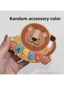 Caja de música con diseño de león de dibujos animados, mini juguete educativo para niños pequeños - Amarillo - Ver 3