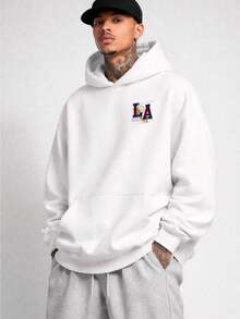 Oversized Sweatshirt L.A Los Angeles City Unisex Ref4723 - 白色 - 查看 2