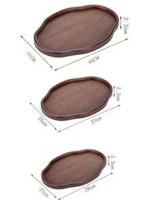 1个椭圆形胡桃木托盘，适合盛放食物、零食、饮料、寿司、牛排、披萨、甜点、蛋糕、面包，也可作早餐托盘、咖啡托盘、茶托盘、餐盘、食物盛盘使用。 - 紫紅色 - 查看 2
