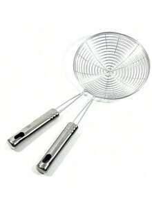 Oval Skimmer Stainless Steel Filter Mesh Oil Pot Food Filter Cookware Colander Fried Filter Kitchen Strainer Baking Cooking Tool - Silver - View 7
