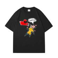 Deadpool And Wolverine Short Sleeved T-Shirts  Movies Featuring Pure Cotton Summer Half Sleeved Clothing Men Women T-Shirt - màu đen - Xem 1