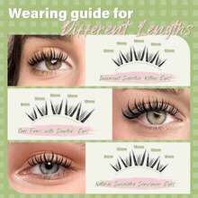 KEYYOU Pixie Lash Clusters Fairy Eyelash Extension D Curl 144Pcs Eyelash Extension Wispy Natural Invisible Band Lash With Waterproof DIY Lash Extension At Home(Pixie-D-10-16MIX) - ColorU - 查看 4