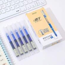 0.5mm 12pcs/Box Fast Drying Straight Liquid Neutral Pen, Smooth And Continuous Ink Writing, Suitable For Business Office Note Taking, Student Problem-Solving - A - View 4
