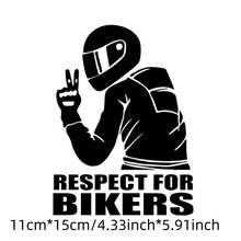 AD 1pc "Respect Cyclists" Removable 3D Reflective Car/Motorcycle Sticker - Multicolor - View 13