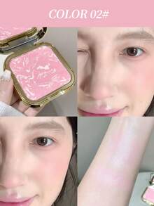 kakashow 1pc Face Contour Blush, Long-Lasting Non-Smudge Soft Glow Blusher, Everyday Makeup Cosmetics For Women - 彩色 - 查看 12