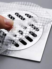 10片/5片装淋浴地漏毛发收集器，自粘式地漏贴，一次性网状水槽过滤器，浴室防堵塞淋浴地漏过滤器，浴室配件，一次性淋浴毛发收集器，地漏过滤贴，浴缸，浴室，厨房 - 顏色隨機 - 查看 7