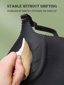 1/2 对可重复使用双面粘性上托胸垫 - 带衬垫的粘性胸垫，适用于连衣裙、比基尼 - 彩色 - 查看 10