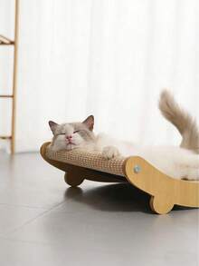 1 chiếc giường bập bênh cào móng bằng gỗ sisal cho mèo, bảng cào móng sisal cho mèo, ghế sofa cho mèo, giường cho mèo dùng được cả bốn mùa, ghế nằm cho mèo, chống cào, bền, cây cào móng chống trầy xước, giúp mèo giải trí và giết thời gian, món quà tuyệt vời cho mèo con. - Phiên bản nâng cấp - Xem 5