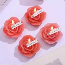 1pc Peony Scented Candle, Suitable As Gift For Female Friends, Colleagues And Students, Elegant Fragrance Candle - 4pcs - View 5
