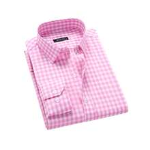 Rand paul Men's Casual Comfortable Checkered Shirt - 淺粉色 - 查看 3