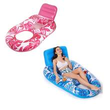 充气树叶图案漂浮垫，户外水上树叶图案漂浮垫，成人水上网状躺椅漂浮垫 - 彩色 - 查看 6