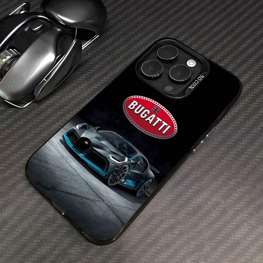 Coche con detalles en gris y azul.funda de teléfono Fundas compatibles con ,Apple,VIVO,OPPO,,, y Honor.Fabricadas en silicona TPU,ofrecen protección contra golpes y caídas. - Negro - Ver 1