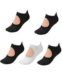 1/2/4/6/8 Pairs Breathable Mesh Yoga Pilates Non-Slip Socks, Ankle Socks For Women, Pure Cotton Sports Boat Socks - Multicolor - View 21