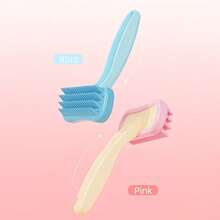 1pc Silicone Pet Grooming Brush With Soft Bristles And Heart-Shaped Head - Gentle Detangling, Massaging Brush For Small Pets Like Cats, Dogs, Rabbits, Guinea Pigs To Reduce Shedding - Multicolor - View 11