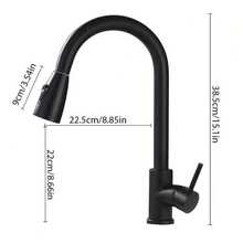 Single Handle High Arc RV Kitchen Faucet With Pull Down Sprayer Stainless Steel Kitchen Sink Faucet Laundry Rv Bar Kitchen Sink Faucet Kitchen Accessories RV Kitchen Faucets Silver Black - Silver - View 6