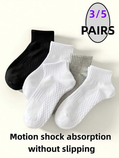 3 đôi tất cotton nguyên chất, tất ngắn màu trơn dành cho nam, tất thể thao thường ngày kháng khuẩn unisex, thấm hút mồ hôi, thoáng khí, cổ thấp, tất cotton ngắn. Giao hàng ngẫu nhiên.