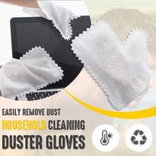 Guantes de microfibra multifuncionales y ultrafinos, para uso en seco o húmedo, fáciles de usar, convenientes para quitar el polvo, adecuados para la cocina, la sala de estar, el dormitorio, el automóvil, los muebles y la limpieza de ventanas - A - Ver 2