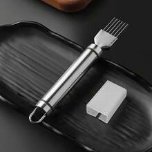 1 pieza Rallador multifuncional de acero inoxidable - Separador portátil de cebolleta con tapa protectora, apto para ajo, cebolla, frutas y verduras, rallador de queso y rallador de acero inoxidable - Multicolor - Ver 9