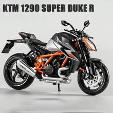 1:12 Scale 1290 Super R Motorcycle Model, Zinc Alloy Body, Front Wheel Steering, Rear Wheel Suspension, With Display Stand, Suitable As Holiday/Birthday Gift For Boys, Indoor Decor - Multicolor - View 7