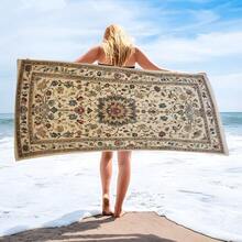 1 件复古花卉印花沙滩巾，柔软舒适轻便，适合旅行、游泳、潜水、冲浪、瑜伽、露营等各种场合，是沙滩必备用品。 - SSTJ10516 - 查看 6