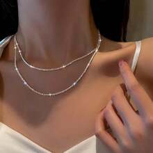 This High-Quality, Fade-Resistant Stainless Steel Necklace Is A Stylish And Elegant Piece For Women. Its Simple Yet Sophisticated Design Makes It Suitable For Everyday Wear Or Parties, And It's A Perfect, Understated Gift For Women. - Vàng - Xem 7