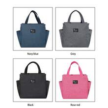 Double-Layer Insulated Lunch Set, Large Capacity Insulated Lunch Bag And Food Container Box, Made Of Thick Aluminum Foil And Durable Oxford Cloth, With Fixed Handle, Heat-Insulated And Leak-Proof, Reusable - Multicolor - View 6