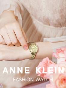 Anne Klein Women's Gold Quartz Bracelet Watch With Gold Hands And Roman Numeral Dial, Luxury Analog Wristwatch With Adjustable Strap - Gold - View 5