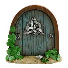 Wooden Fairy Door Decor, Creative Fairy Tale House Home Decor, Desktop Micro Landscape Ornament For Garden - B - View 15
