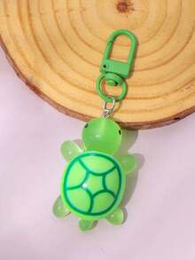 1pc/3PCS Cute Resin Big & Small Turtle Keychain, Cartoon Animal Backpack Pendant, Mobile Phone Charm - Multicolor - View 7